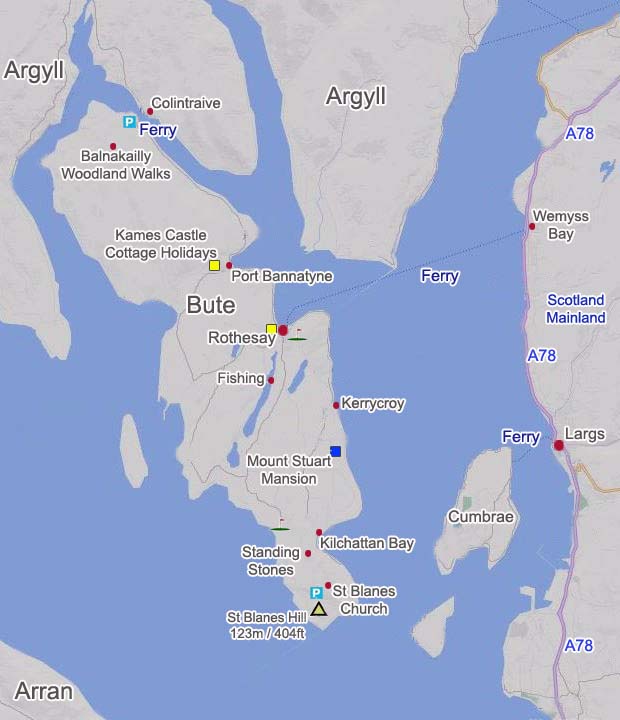 Isle of Bute Map