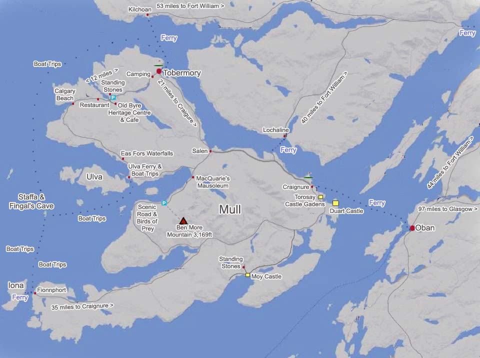 Isle of Mull Map