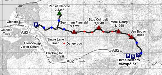 Aonach Eagach Map image