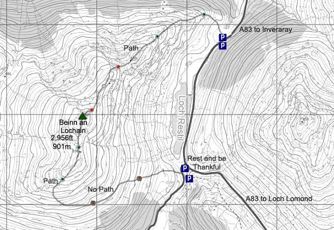 Beinn an Lochain Map image