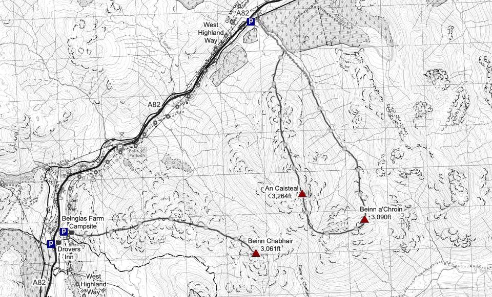 Beinn Chabhair Map image