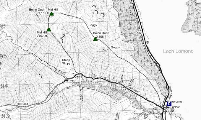 Beinn Dubh Map Image