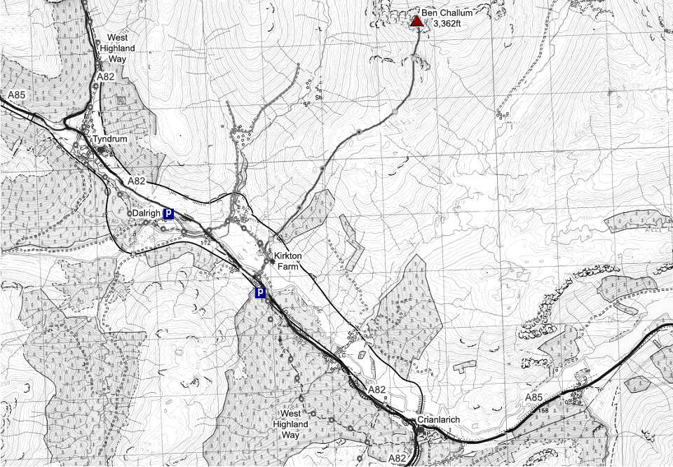 Ben Challum Map image