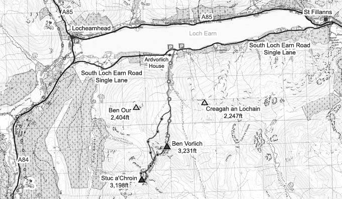 Ben Vorlich Loch Earn Map