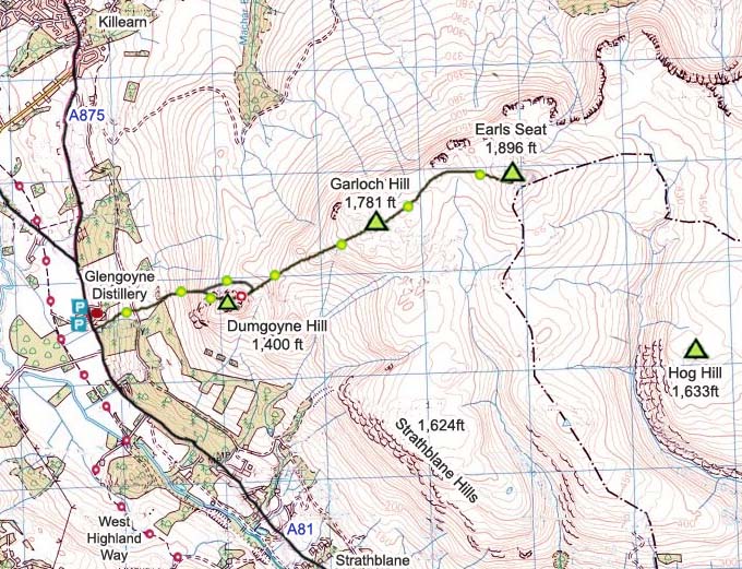 Dumgoyne Hill Map Image