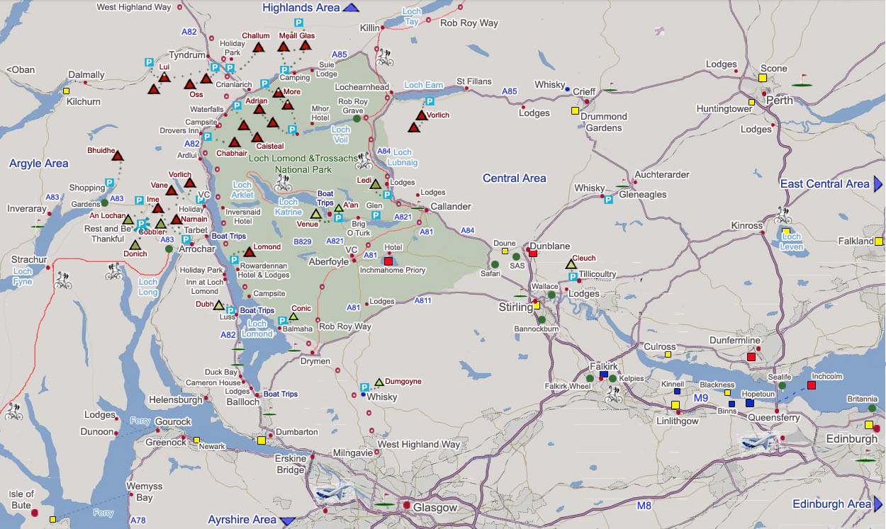 Central Scotland Map